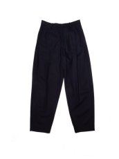 画像1: URU [ウル] COTTON RAYON 1 TUCK PANTS [NAVY]  (1)