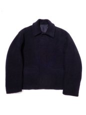 画像1: URU [ウル] WOOL BOA BLOUSON [NAVY]  (1)