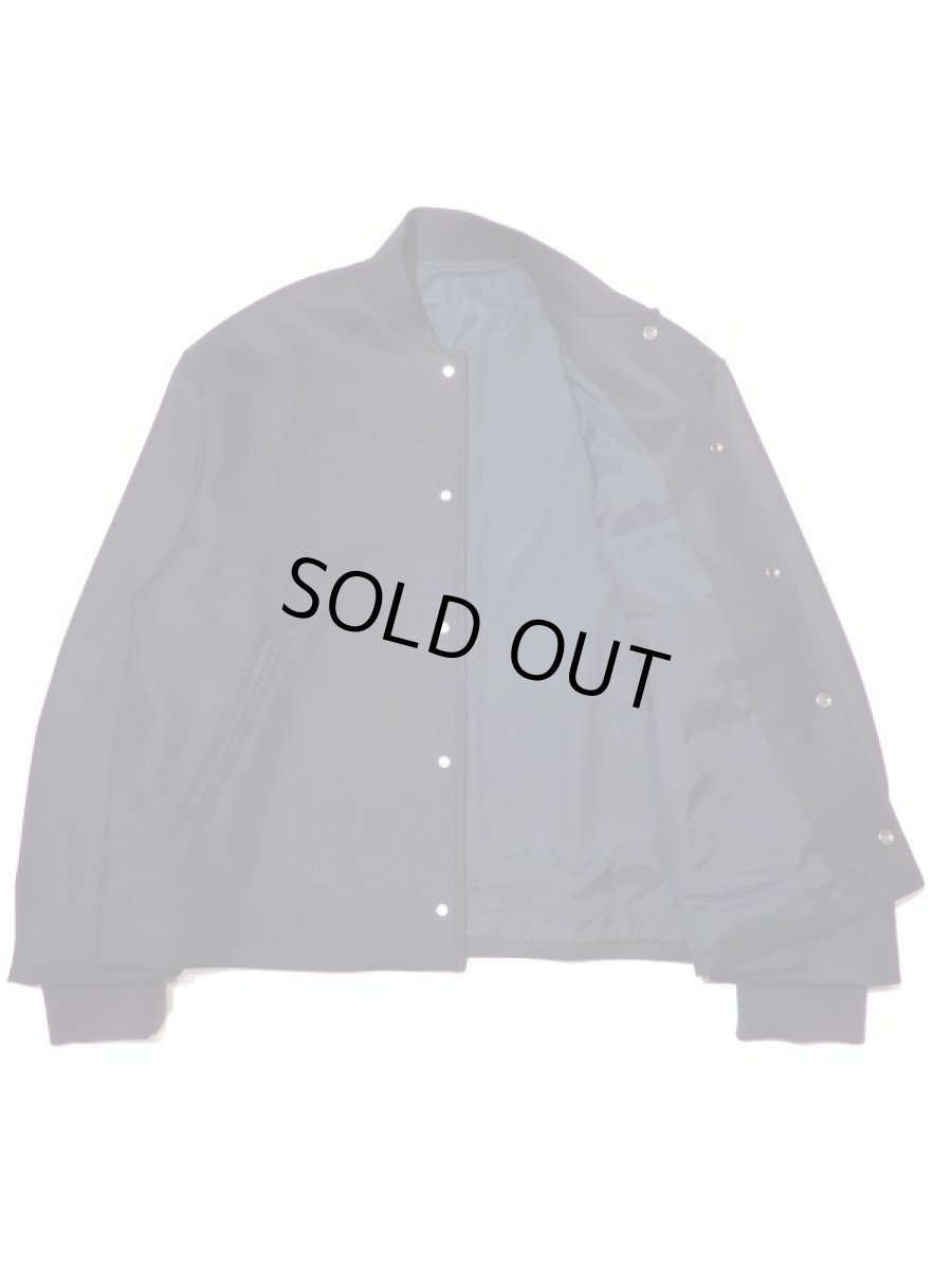 画像2: URU [ウル] WOOL STADIUM JACKET [NAVY]  (2)