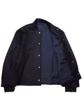 画像2: URU [ウル] WOOL STADIUM JACKET [NAVY]  (2)