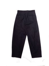 画像2: URU [ウル] COTTON 1 TUCK PANTS [NAVY]  (2)