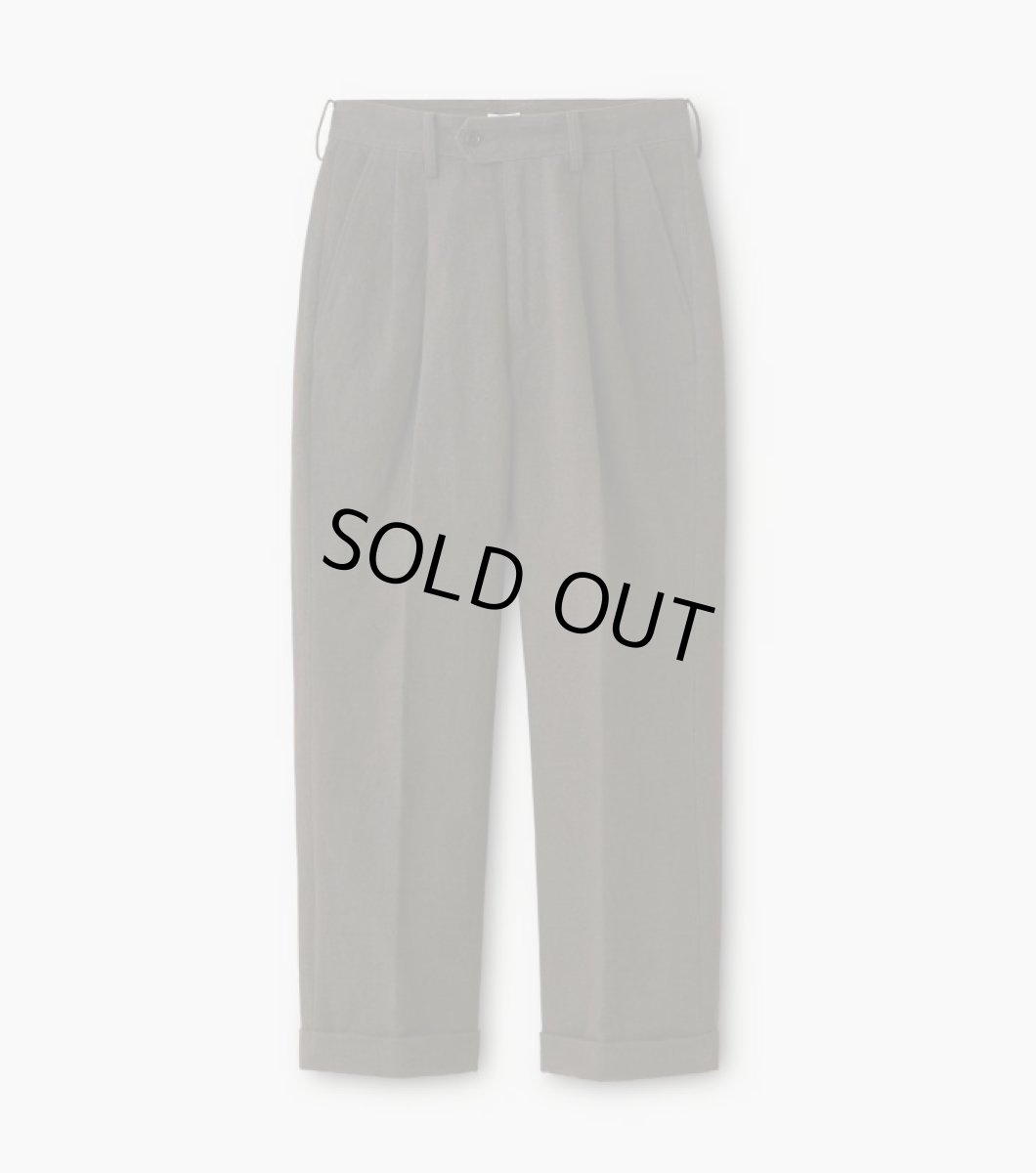 画像2: PHIGVEL [フィグベル] BASKET 2TUCK TROUSERS [CARBON] (2)