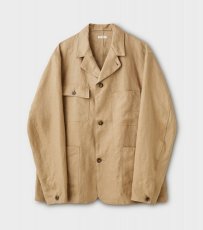 画像1: PHIGVEL [フィグベル] LINEN ATELIER JACKET [BEIGE] (1)