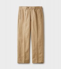 画像2: PHIGVEL [フィグベル] LINEN PIN TUCK TROUSERS [BEIGE] (2)