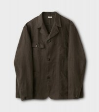 画像1: PHIGVEL [フィグベル] LINEN ATELIER JACKET [SEPIA GRAY] (1)