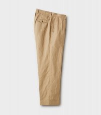 画像1: PHIGVEL [フィグベル] LINEN PIN TUCK TROUSERS [BEIGE] (1)