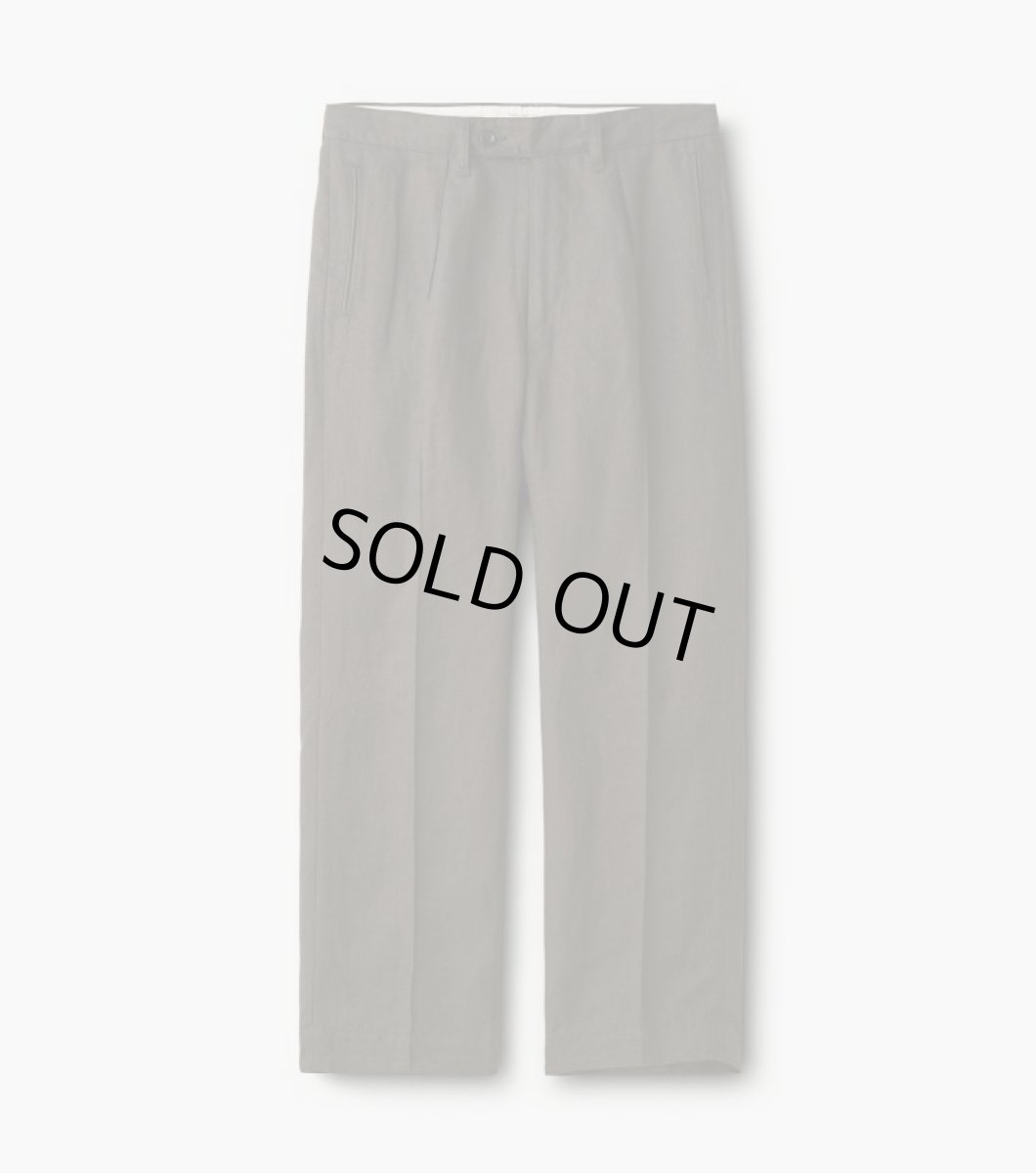 画像2: PHIGVEL [フィグベル] LINEN PIN TUCK TROUSERS [SEPIA GRAY] (2)