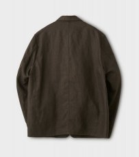 画像2: PHIGVEL [フィグベル] LINEN ATELIER JACKET [SEPIA GRAY] (2)