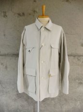 画像1: URU [ウル] COTTON LINEN CANVAS / COVERALL JACKET [ECRU]  (1)