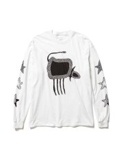 画像1: Sasquatchfabrix. [サスクワッチファブリックス] "BUFFALO"  L/S TEE [WHITE]  (1)