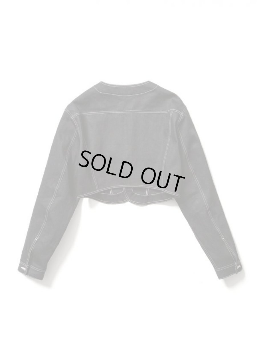 画像2: Sasquatchfabrix.  [サスクワッチファブリックス] BOLERO DENIM JACKET [BLACK]  (2)