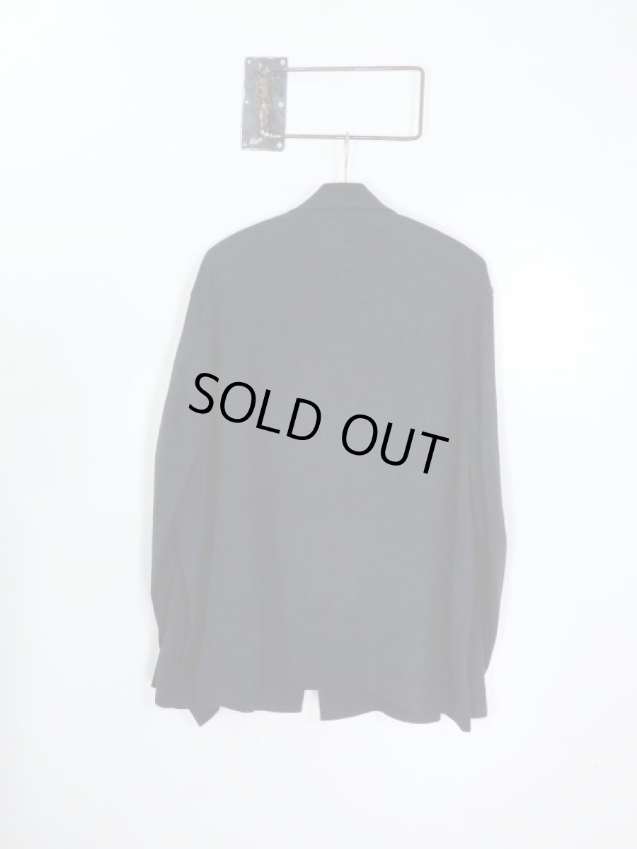 画像3: URU [ウル] LINEN SILK TWILL / 1 BUTTON SHIRTS JACKET [NAVY]  (3)