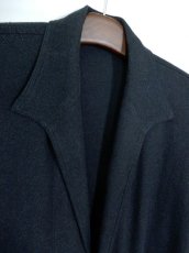 画像2: URU [ウル] LINEN SILK TWILL / 1 BUTTON SHIRTS JACKET [NAVY]  (2)