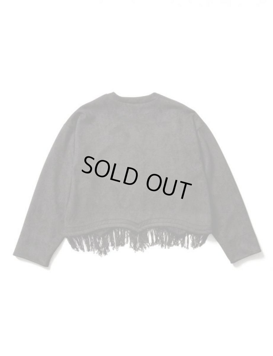 画像2: Sasquatchfabrix.  [サスクワッチファブリックス] FRINGE FAKE SUEDE SMOCK [BLACK]  (2)