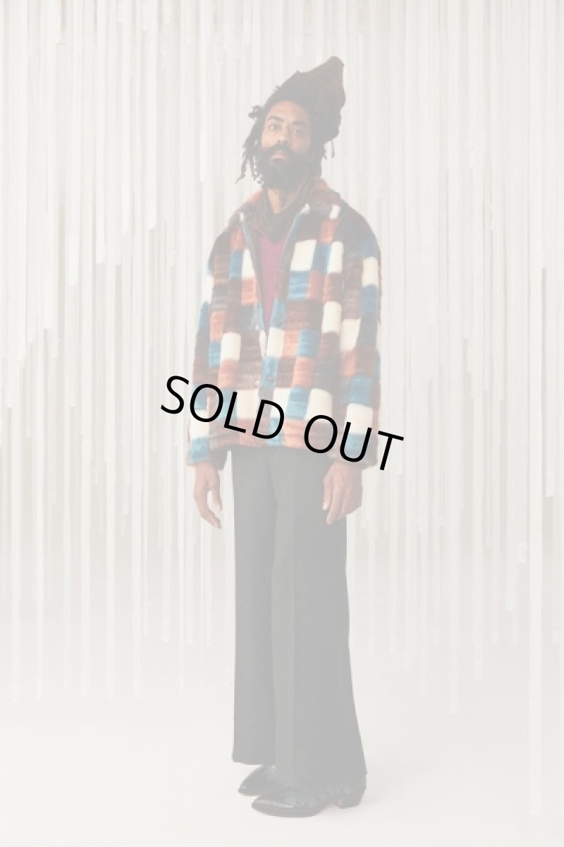 画像3: Sasquatchfabrix.  [サスクワッチファブリックス] FAKE FUR JACKET [BROWN CHECK]  (3)