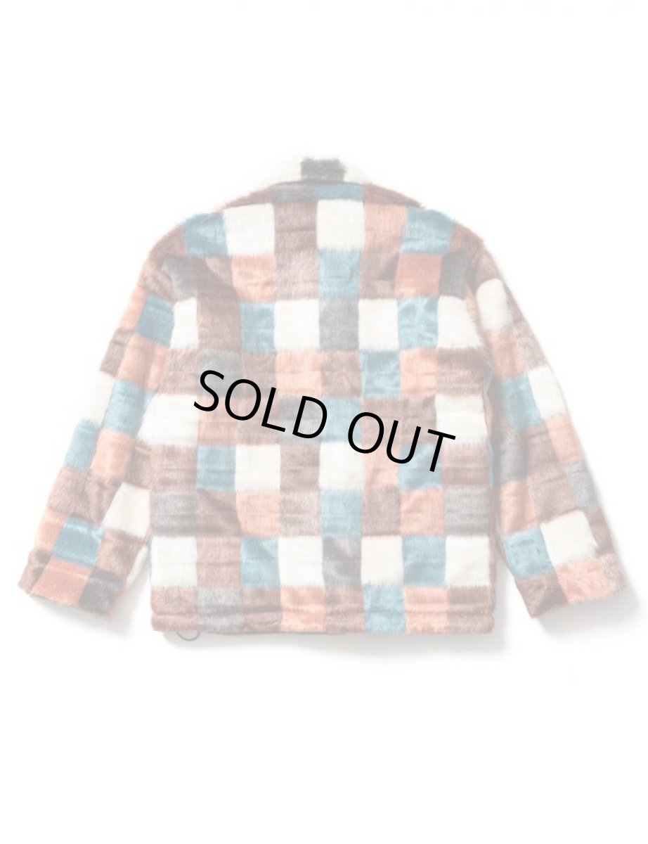 画像2: Sasquatchfabrix.  [サスクワッチファブリックス] FAKE FUR JACKET [BROWN CHECK]  (2)