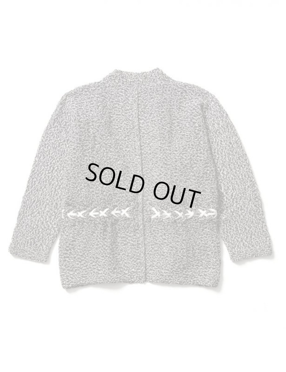 画像2: Sasquatchfabrix.  [サスクワッチファブリックス] SHOE LACE HANTEN KNIT [WHITE×BLACK]  (2)