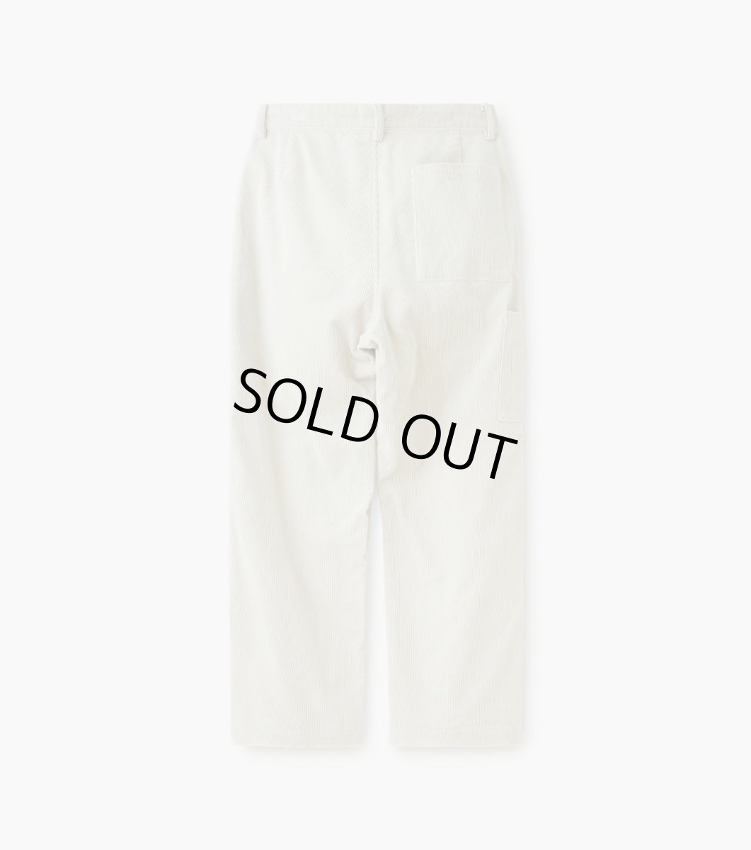 画像2: PHIGVEL [フィグベル] Corduroy Work Trousers [SMOKE IVORY] (2)