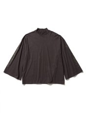 画像1: Sasquatchfabrix. [サスクワッチファブリックス] MOCKNECK FLARE SLEEVE L/S TEE [CHARCOAL GRAY]  (1)