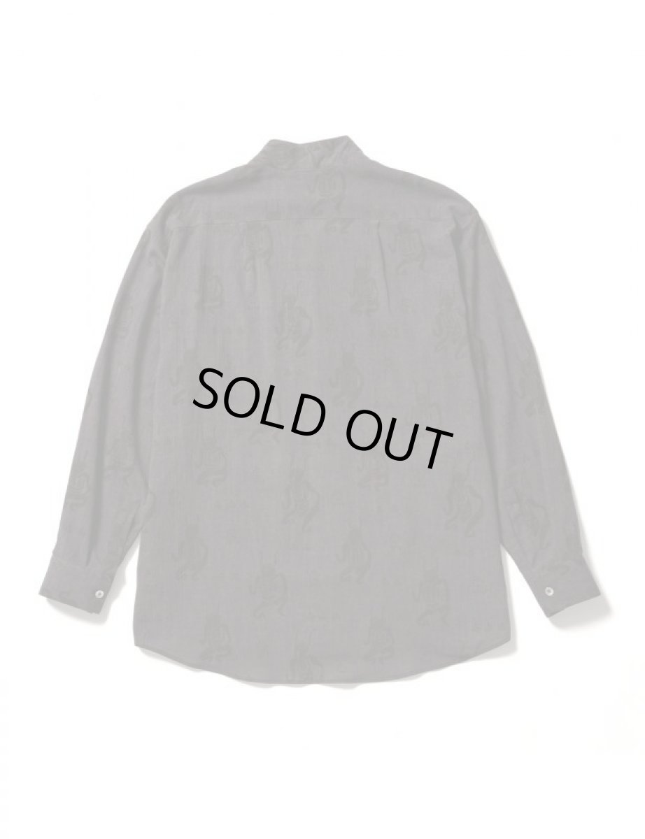 画像2: Sasquatchfabrix. [サスクワッチファブリックス] “MAYOKE” WA-NECK BIG L/S SHIRT [BLACK]  (2)