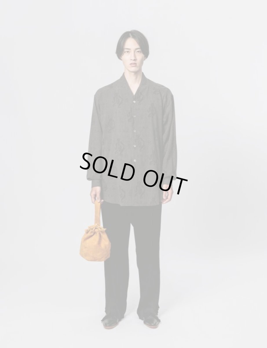 画像3: Sasquatchfabrix. [サスクワッチファブリックス] “MAYOKE” WA-NECK BIG L/S SHIRT [BLACK]  (3)