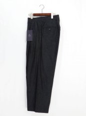 画像1: URU [ウル] 1 TUCK  PANTS [F BLACK]  (1)