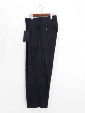 画像1: URU [ウル] INVERTED PLEATS  PANTS [D.NAVY]  (1)