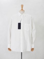 画像1: URU [ウル] COTTON SILK WEATHER / STANDARD L/S SHIRTS [WHITE]  (1)