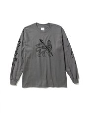 画像1: Sasquatchfabrix. [サスクワッチファブリックス]"らすたふぁり" L/S TEE[Charcoal]  (1)