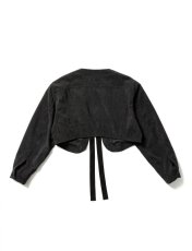 画像2: Sasquatchfabrix. [サスクワッチファブリックス] 70-21 CORDUROY BOLERO JACKET [BLACK]  (2)