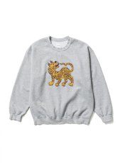 画像1: Sasquatchfabrix. [サスクワッチファブリックス] ORIENTAL TIGER CREWNECK SWEATSHIRT[Ash Gray]  (1)