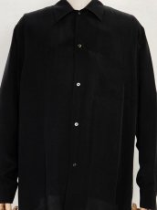 画像3: URU [ウル] CUPRO - LONG SLEEVE SHIRTS [BLACK]  (3)