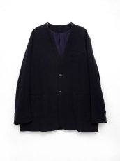 画像1: URU [ウル] NO COLLAR JACKET [D.NAVY]  (1)