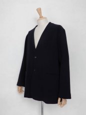 画像4: URU [ウル] NO COLLAR JACKET [D.NAVY]  (4)