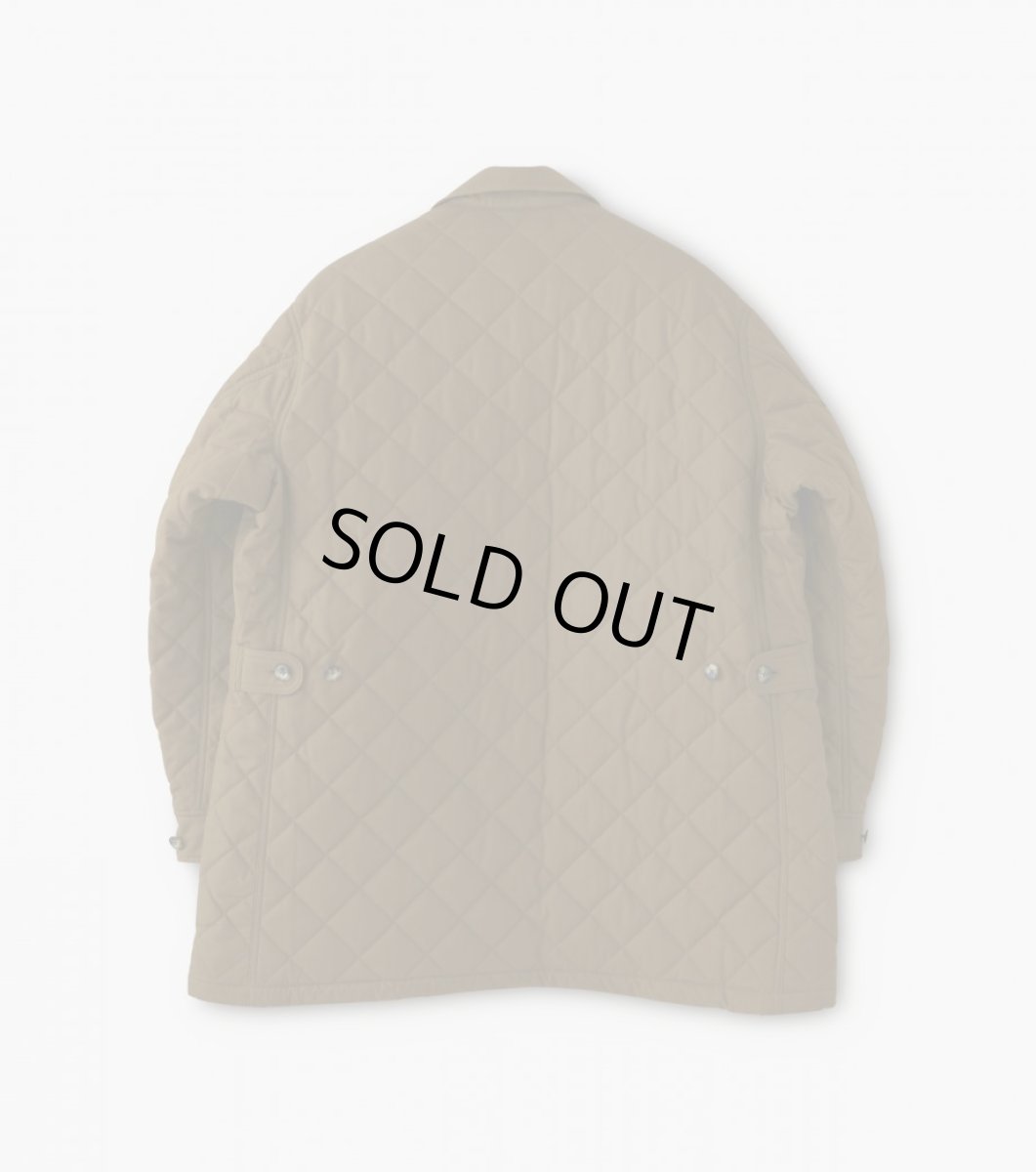 画像2: PHIGVEL [フィグベル] Quilting Smock Coat [Brown Khaki] (2)