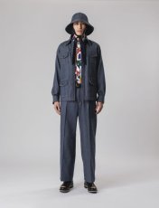 画像4: [SALE 40%OFF]Sasquatchfabrix.  [サスクワッチファブリックス] DENIM PIPED STEM SLACKS [Indigo Navy]  (4)