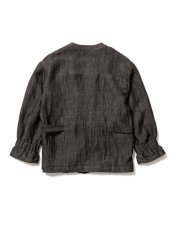 画像2: [SALE 40%OFF]Sasquatchfabrix. [サスクワッチファブリックス] WOOL LINEN BUSH JACKET [ASH BLACK]  (2)