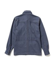 画像2: [SALE 40%OFF]Sasquatchfabrix. [サスクワッチファブリックス] DENIM BUSH SHIRT JACKET [INDIGO NAVY]  (2)