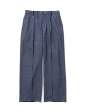 画像1: [SALE 40%OFF]Sasquatchfabrix.  [サスクワッチファブリックス] DENIM PIPED STEM SLACKS [Indigo Navy]  (1)