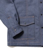 画像4: [SALE 40%OFF]Sasquatchfabrix. [サスクワッチファブリックス] DENIM BUSH SHIRT JACKET [INDIGO NAVY]  (4)