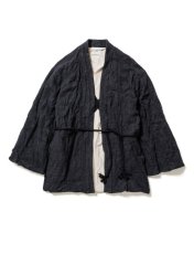 画像1: Sasquatchfabrix. [サスクワッチファブリックス] SALT SHRINKAGE HAORI COAT [charcoal]  (1)