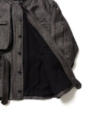 画像4: [SALE 40%OFF]Sasquatchfabrix. [サスクワッチファブリックス] WOOL LINEN BUSH JACKET [ASH BLACK]  (4)