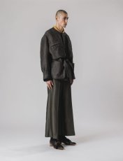 画像8: [SALE 40%OFF]Sasquatchfabrix. [サスクワッチファブリックス] WOOL LINEN BUSH JACKET [ASH BLACK]  (8)