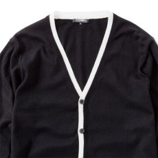 画像2: ★SALE50％OFF★CASH CA ＜カシュカ＞ / FOLD BACK TRIM CARDIGAN [BLACK] (2)