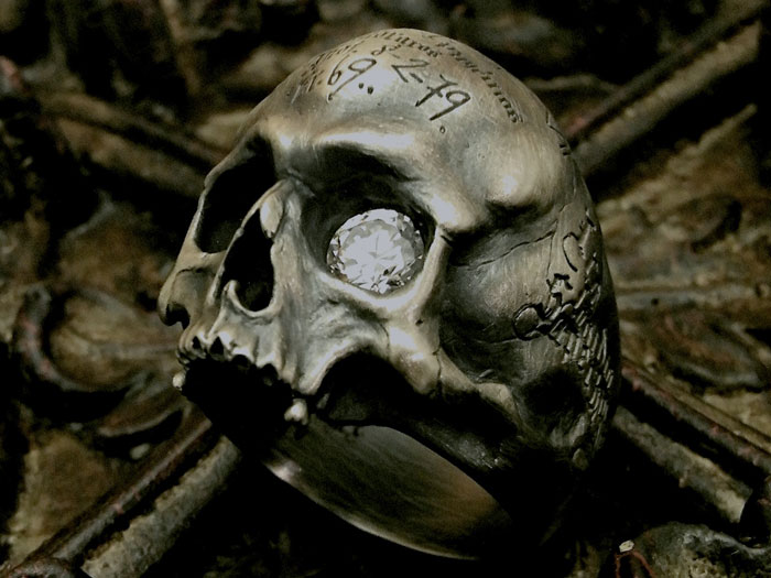画像1: ANIMAL-WORSHIP SILVER [アニマルワーシップシルバー] Mement Skull Ring (1)