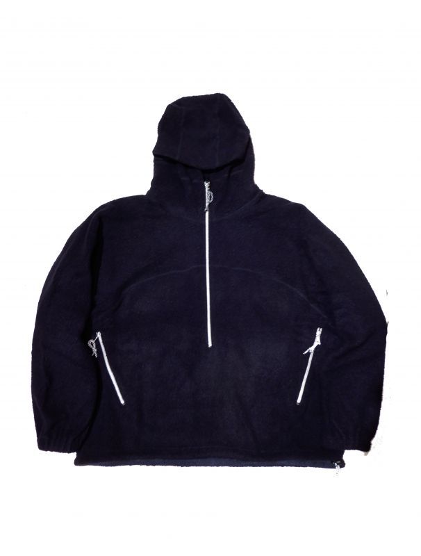 URU / WOOL FLEECE HOODED BLOUSON