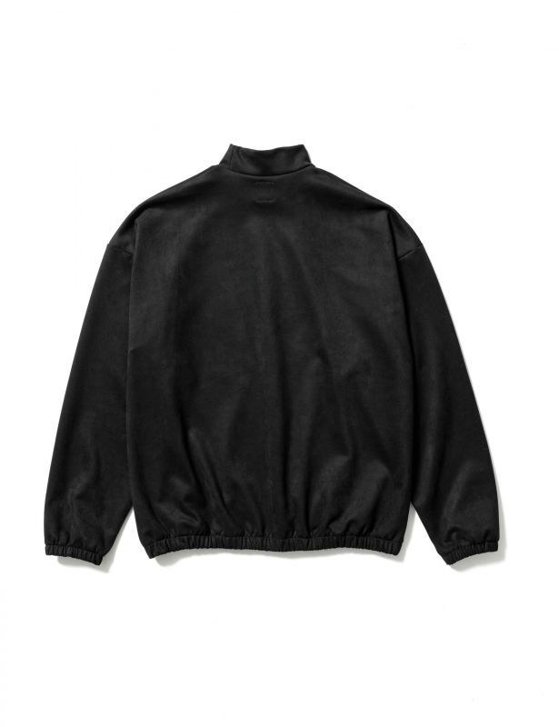 SYNTHETIC SUEDE MOCK NECK